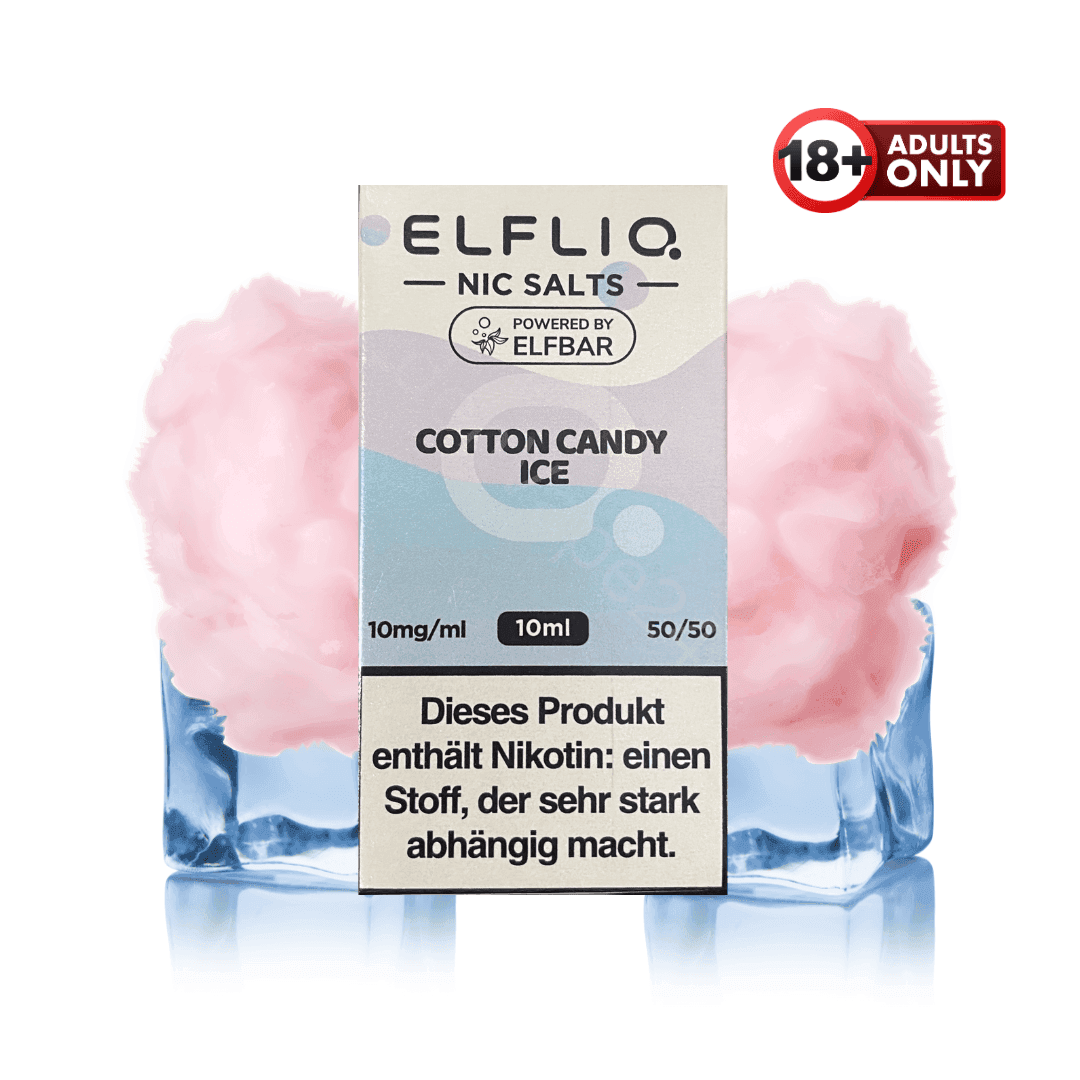 Elfbar Elfliq - Cotton Candy Ice - 10mg Liquid - EdenVape24